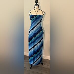 Cache Black and Blu maxi dress size S
